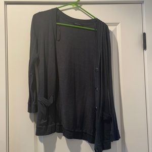 Button front cardigan with pockets